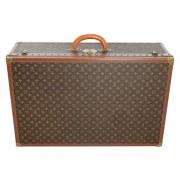 Vintage Brun Stoff Louis Vuitton Reiseveske