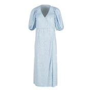 Blå polyester rotere Birger Christensen kjole