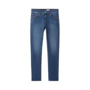 Slim-fit Mid Rise Tapered Leg Jeans