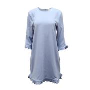 Blå polyester Ganni kjole