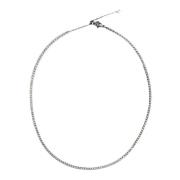 Elegant Tennis Chain Necklace Silver