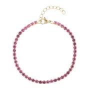 Tennis Chain Bracelet 3 MM Pink