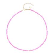Crystal Bead Necklace 3 MM Sparkled Pink