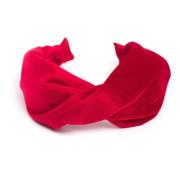 Velvet Hair Band Folded RED