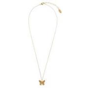 Pale Gold Orelia Metal Butterfly Ditsy Necklace Jewelry