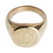 Oval Signet Ring W/D Gold