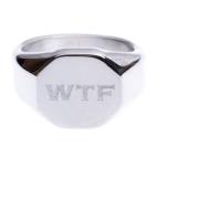 WTF Signet Ring Mini Silver