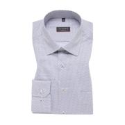 Blå Modern Fit Skjorte med Sand Print og Brystlomme