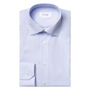Lyseblå Eton Contemporary Striped Poplin Shirt Skjorte