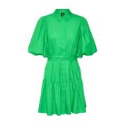 Grønn Vero Moda Charlotte 2/4 Shirt Dress Kjole