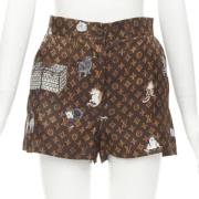 Pre-owned Brun silke Louis Vuitton shorts