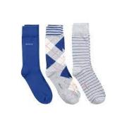 Blå Gant Argyle Socks 3-Pack Gift Box Tilbehør