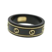 Pre-owned Black Metal Gucci Ring