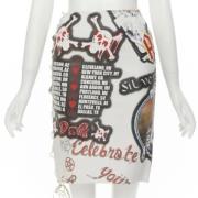 Pre-owned Dolce &; Gabbana-skjørt i hvitt skinn