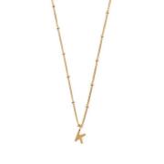 Initial K Satellite Chain Neck - Pale Gold