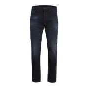 Klassiske svarte denim tapered fit jeans