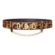 Leopard Print Flip Lock Belte