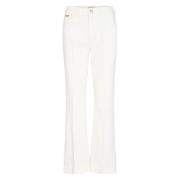 Vårlig Flared Jeans - Hvit