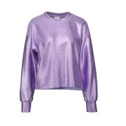 Lilla Metallic Sweater med Glamour Touch