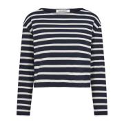 Klassisk Stripet Crop Sweatshirt