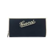 Pre-owned Navy Canvas Gucci lommebok