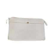 Pre-owned Hvit lerret Dior Clutch