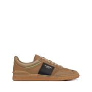 Brun Kalveskinn Rockstud Sneakers