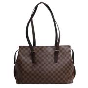 Pre-owned Brunt lerret Louis Vuitton Chelsea