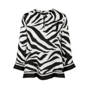 Tidløs Eleganse Bluse med Zebra Print