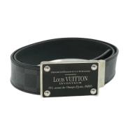 Pre-owned Gratt lerret Louis Vuitton belte