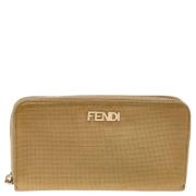 Pre-owned Fendi lommebok i gullskinn