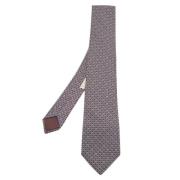 Pre-owned Brunt Hermes-slips i brun silke
