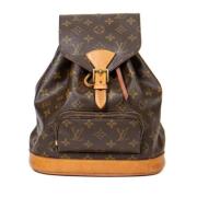 Pre-owned Brunt lerret Louis Vuitton Montsouris