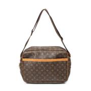 Pre-owned Brunt lerret Louis Vuitton skuldervesker