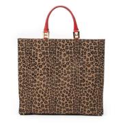 Pre-owned Rodt lerret Fendi Tote