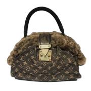 Pre-owned Gra lerret Louis Vuitton veske