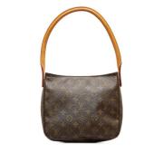 Pre-owned Brunt lerret Louis Vuitton Looping