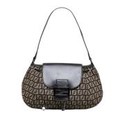 Pre-owned Brunt skinn Fendi baguette