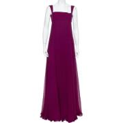 Pre-owned Lilla silke Yves Saint Laurent kjole