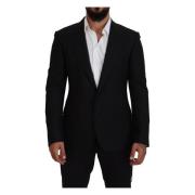 Sort Ull Stretch Slim Fit Jakke Blazer