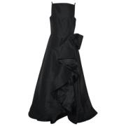 Pre-owned Svart silke Carolina Herrera kjole