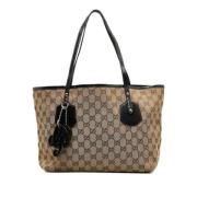 Pre-owned Brunt skinn Gucci Tote