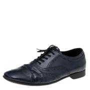 Pre-owned Blå skinn Prada flate sko