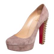 Pre-owned Beige semsket skinn Christian Louboutin haeler