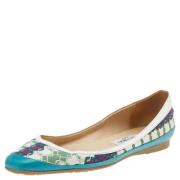 Pre-owned Gront lerret Jimmy Choo Flats