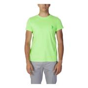 Grønn ensfarget kortermet T-skjorte