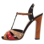 Pre-owned Brune semskede Gucci-sandaler