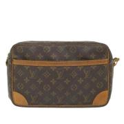 Pre-owned Brunt lerret Louis Vuitton Trocadero