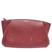 Pre-owned Rod Leather Cartier Clutch