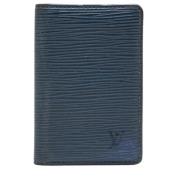 Pre-owned Bla Louis Vuitton lommebok i skinn